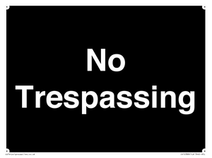 No Trespassing